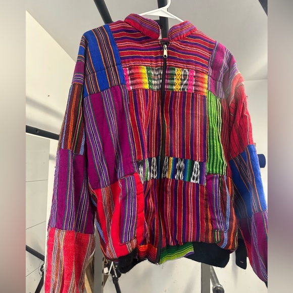 Colorful Striped Patchwork Jacket - Picture 2 of 5